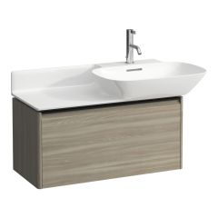 LAUFEN BASE Skrinka pod umývadlo, s 1 zásuvkou, pre umývadlá 813301, 813302, s držiakom z tmavého hliníka, 770x350x360 mm, Bledý brest 262, H4030031102621