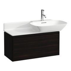 LAUFEN BASE Skrinka pod umývadlo, s 1 zásuvkou, pre umývadlá 813301, 813302, s držiakom z tmavého hliníka, 770x350x360 mm, Tmavohnedý brest 263, H4030031102631