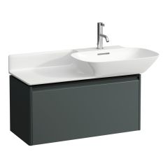 LAUFEN BASE Skrinka pod umývadlo, s 1 zásuvkou, pre umývadlá 813301, 813302, s držiakom z tmavého hliníka, 770x350x360 mm, Šedá traffic 266, H4030031102661