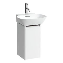 LAUFEN BASE Skrinka pod umývadlo, 1 dvierka, závesy vpravo, 1 vnútorná polička, pre umývadielko 815301, s držiakom z tmavého hliníka, 275x295x515 mm, Multicolour farby 999, H4030141109991