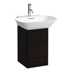 LAUFEN BASE Skrinka pod umývadlo, 1 dvierka, závesy vľavo, 1 vnútorná polička, pre umývadielko 815302, s držiakom z tmavého hliníka, 315x340x515 mm, Tmavohnedý brest 263, H4030231102631
