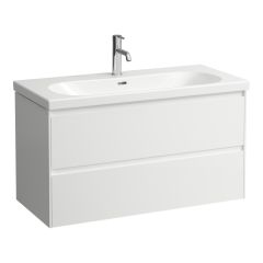 LAUFEN LANI Skrinka pod umývadlo, s 2 zásuvkami, pre umývadlo H810089, H818437, H810337, 985x450x515 mm, Biela matná 260, H4035621122601
