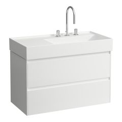 LAUFEN LANI Skrinka pod umývadlo, s 2 zásuvkami, pre umývadlo H810339, 880x450x515 mm, Biela lesklá 261, H4039621122611
