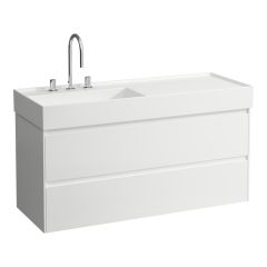 LAUFEN LANI Skrinka pod umývadlo, s 2 zásuvkami, pre umývadlo H813332, 1180x450x515 mm, Biela lesklá 261, H4039721122611