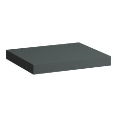 LAUFEN LANI Umývadlová doska 600, bez výrezu, hrúbka: 65 mm, vr. 2 nástenných držiakov, 585x495x65 mm, Šedá traffic 266, H4046401122661