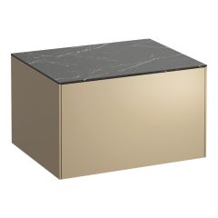 LAUFEN SONAR Skrinka pod umývadlo 600, s 1 zásuvkou, bez výrezu, 575x455x340 mm, Zlato & nero marquina 140, H4054000341401