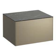 LAUFEN SONAR Skrinka pod umývadlo 600, s 1 zásuvkou, bez výrezu, 575x455x340 mm, Titán & nero marquina 142, H4054000341421