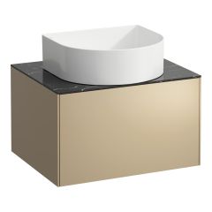 LAUFEN SONAR Skrinka pod umývadlo, s 1 zásuvkou, pre umývadlové misy H812340, H812341, H812342, H812343, s výrezom uprostred, 575x455x340 mm, Zlato & nero marquina 140, H4054010341401