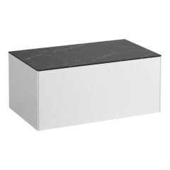 LAUFEN SONAR Skrinka pod umývadlo 800, s 1 zásuvkou, bez výrezu, 775x455x340 mm, Biela matná & nero marquina 143, H4054100341431