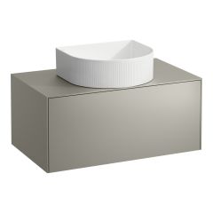 LAUFEN SONAR Skrinka pod umývadlo, s 1 zásuvkou, pre umývadlové misy H812340, H812341, H812342, H812343, s výrezom uprostred, 775x455x340 mm, Titán 042, H4054110340421