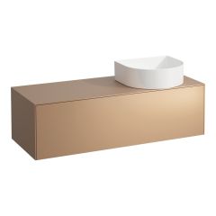 LAUFEN SONAR Skrinka pod umývadlo, s 1 zásuvkou, pre umývadlové misy H812340, H812341, H812342, H812343, s výrezom vpravo, 1175x455x340 mm, Meď 041, H4054230340411