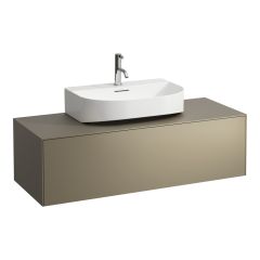 LAUFEN SONAR Skrinka pod umývadlo, s 1 zásuvkou, pre umývadielka H816341/H816342, s výrezom uprostred, 1175x455x340 mm, Titán 042, H4054510340421