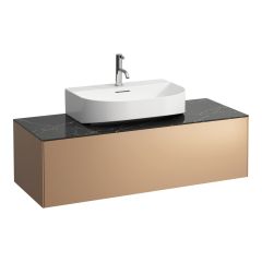 LAUFEN SONAR Skrinka pod umývadlo, s 1 zásuvkou, pre umývadielka H816341/H816342, s výrezom uprostred, 1175x455x340 mm, Meď & nero marquina 141, H4054510341411