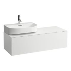 LAUFEN SONAR Skrinka pod umývadlo, s 1 zásuvkou, pre umývadielka H816341/H816342, s výrezom vľavo, 1175x455x340 mm, Biela matná 170, H4054520341701