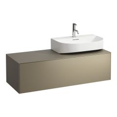 LAUFEN SONAR Skrinka pod umývadlo, s 1 zásuvkou, pre umývadielka H816341/H816342, s výrezom vpravo, 1175x455x340 mm, Titán 042, H4054530340421