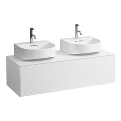 LAUFEN SONAR Skrinka pod umývadlo, s 1 zásuvkou, pre umývadielka H816341, s výrezom vľavo a vpravo, 1175x455x340 mm, Biela matná 170, H4054540341701