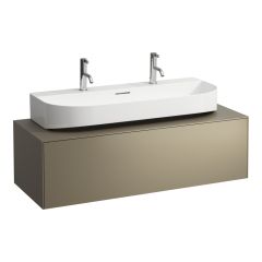 LAUFEN SONAR Skrinka pod umývadlo, s 1 zásuvkou, pre umývadlo H816347, s výrezom uprostred, 1175x455x340 mm, Titán 042, H4054610340421