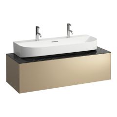 LAUFEN SONAR Skrinka pod umývadlo, s 1 zásuvkou, pre umývadlo H816347, s výrezom uprostred, 1175x455x340 mm, Zlato & nero marquina 140, H4054610341401