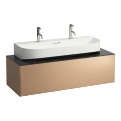 LAUFEN SONAR Skrinka pod umývadlo, s 1 zásuvkou, pre umývadlo H816347, s výrezom uprostred, 1175x455x340 mm, Meď & nero marquina 141, H4054610341411