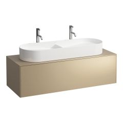LAUFEN SONAR Skrinka pod umývadlo, s 1 zásuvkou, pre umývadla H812348, H812349, s výrezom uprostred, 1175x455x340 mm, Zlato 040, H4054710340401