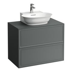 LAUFEN THE NEW CLASSIC Skrinka pod umývadlo 800, s 2 zásuvkami, pre umývadlá H816852, 775x455x600 mm, Šedá traffic 627, H4060140856271