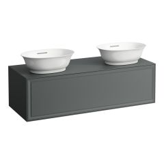 LAUFEN THE NEW CLASSIC Skrinka pod umývadlo 1200, s 1 zásuvkou, pre umývadlové misy H812850/H812851, 1175x455x345 mm, Šedá traffic 627, H4060800856271