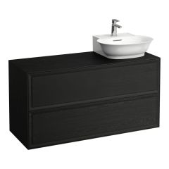LAUFEN THE NEW CLASSIC Skrinka pod umývadlo, s 2 zásuvkami, s výrezom vpravo, pre umývadlá 816852, 1175x455x600 mm, Černený dub 628, H4060880856281