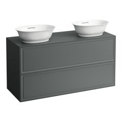 LAUFEN THE NEW CLASSIC Skrinka pod umývadlo 1200, s 2 zásuvkami, pre umývadlové misy H812850/H812851, 1175x455x600 mm, Šedá traffic 627, H4060890856271