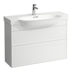 LAUFEN THE NEW CLASSIC Skrinka pod umývadlo, s 2 zásuvkami, pre umývadlo H813857, 975x315x665 mm, Biela matná 170, H4060920851701