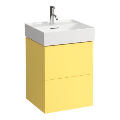 LAUFEN Kartell LAUFEN Skrinka pod umývadlo, s 2 zásuvkami, vrátane zásuvkového organizéra, pre umývadlo H810332, 480x450x600 mm, Horčicovo žltá 644, H4075090336441