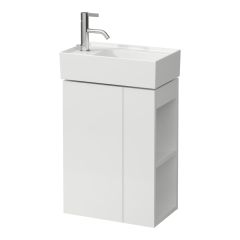 LAUFEN Kartell LAUFEN Skrinka pod umývadlo, 1 dvierka, závesy dverí vľavo, otvorená polička na pravej strane, pre umývadielka H815335, 440x270x600 mm, Biela matná 640, H4075170336401