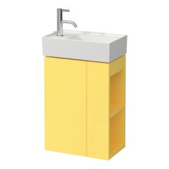 LAUFEN Kartell LAUFEN Skrinka pod umývadlo, 1 dvierka, závesy dverí vľavo, otvorená polička na pravej strane, pre umývadielka H815335, 440x270x600 mm, Horčicovo žltá 644, H4075170336441