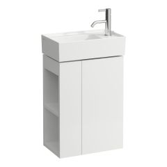 LAUFEN Kartell LAUFEN Skrinka pod umývadlo, 1 dvierka, závesy dverí vpravo, otvorená polička na ľavej strane, pre umývadielka H815334, 440x270x600 mm, Biela matná 640, H4075180336401