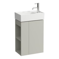 LAUFEN Kartell LAUFEN Skrinka pod umývadlo, 1 dvierka, závesy dverí vpravo, otvorená polička na ľavej strane, pre umývadielka H815334, 440x270x600 mm, Kamienky šedé 641, H4075180336411