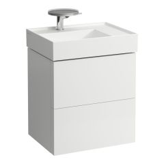 LAUFEN Kartell LAUFEN Skrinka pod umývadlo, s 2 zásuvkami, vrátane zásuvkového organizéra, pre umývadlo H810334, 580x450x600 mm, Biela matná 640, H4075580336401