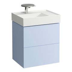 LAUFEN Kartell LAUFEN Skrinka pod umývadlo, s 2 zásuvkami, vrátane zásuvkového organizéra, pre umývadlo H810334, 580x450x600 mm, Šedomodrá 645, H4075580336451