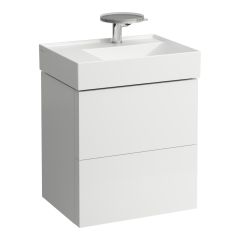 LAUFEN Kartell LAUFEN Skrinka pod umývadlo, s 2 zásuvkami, vrátane zásuvkového organizéra, pre umývadlo H810335, 580x450x600 mm, Biela matná 640, H4075680336401