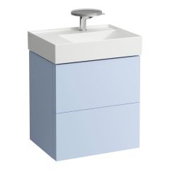 LAUFEN Kartell LAUFEN Skrinka pod umývadlo, s 2 zásuvkami, vrátane zásuvkového organizéra, pre umývadlo H810335, 580x450x600 mm, Šedomodrá 645, H4075680336451