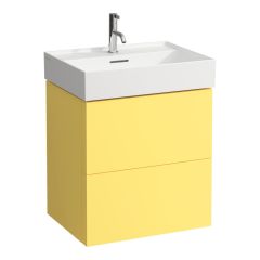 LAUFEN Kartell LAUFEN Skrinka pod umývadlo, s 2 zásuvkami, vrátane zásuvkového organizéra, pre umývadlá H810333, H810338, H810339, H813332, 580x450x600 mm, Horčicovo žltá 644, H4075690336441