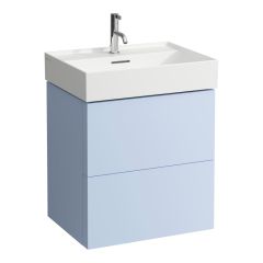 LAUFEN Kartell LAUFEN Skrinka pod umývadlo, s 2 zásuvkami, vrátane zásuvkového organizéra, pre umývadlá H810333, H810338, H810339, H813332, 580x450x600 mm, Šedomodrá 645, H4075690336451