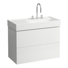 LAUFEN Kartell LAUFEN Skrinka pod umývadlo, s 2 zásuvkami, vrátane zásuvkového organizéra, pre umývadlo H810339, 880x450x600 mm, Biela matná 640, H4076080336401