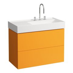 LAUFEN Kartell LAUFEN Skrinka pod umývadlo, s 2 zásuvkami, vrátane zásuvkového organizéra, pre umývadlo H810339, 880x450x600 mm, Okrovo hnedá 643, H4076080336431
