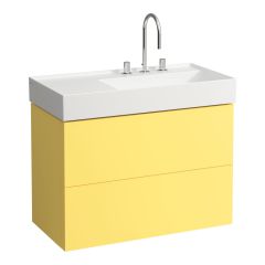 LAUFEN Kartell LAUFEN Skrinka pod umývadlo, s 2 zásuvkami, vrátane zásuvkového organizéra, pre umývadlo H810339, 880x450x600 mm, Horčicovo žltá 644, H4076080336441