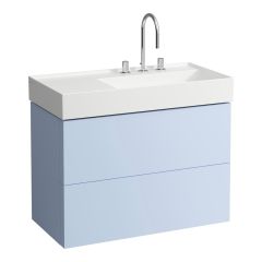 LAUFEN Kartell LAUFEN Skrinka pod umývadlo, s 2 zásuvkami, vrátane zásuvkového organizéra, pre umývadlo H810339, 880x450x600 mm, Šedomodrá 645, H4076080336451