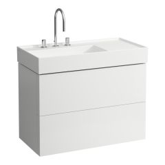 LAUFEN Kartell LAUFEN Skrinka pod umývadlo, s 2 zásuvkami, vrátane zásuvkového organizéra, pre umývadlo H810338, 880x450x600 mm, Biela matná 640, H4076180336401
