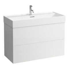LAUFEN Kartell LAUFEN Skrinka pod umývadlo, s 2 zásuvkami, pre umývadlo H810337, 985x450x600 mm, Biela matná 640, H4076320336401