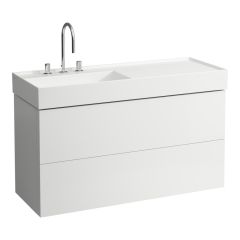 LAUFEN Kartell LAUFEN Skrinka pod umývadlo, s 2 zásuvkami, vrátane zásuvkového organizéra, pre umývadlo H813332, 1180x450x600 mm, Biela matná 640, H4076480336401