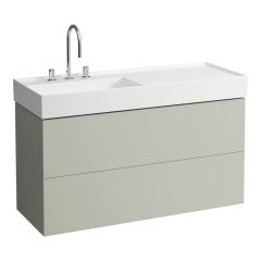 LAUFEN Kartell LAUFEN Skrinka pod umývadlo, s 2 zásuvkami, vrátane zásuvkového organizéra, pre umývadlo H813332, 1180x450x600 mm, Kamienky šedé 641, H4076480336411