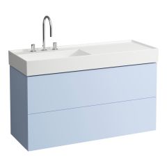 LAUFEN Kartell LAUFEN Skrinka pod umývadlo, s 2 zásuvkami, vrátane zásuvkového organizéra, pre umývadlo H813332, 1180x450x600 mm, Šedomodrá 645, H4076480336451