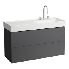 LAUFEN Kartell LAUFEN Skrinka pod umývadlo, s 2 zásuvkami, pre umývadlo 813333, 1180x450x600 mm, Bridlica šedá 642, H4076490336421